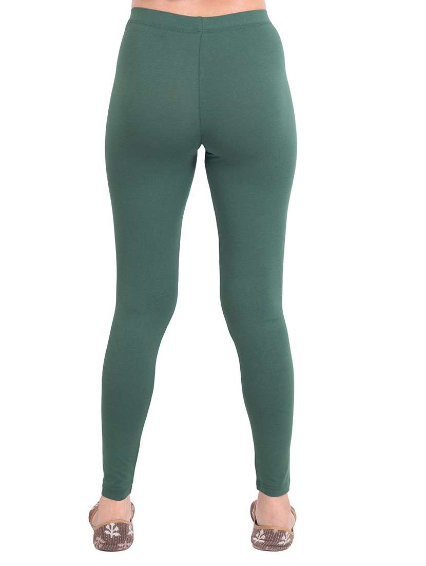 women plain mid rise ankle length leggings - 21648850 -  Standard Image - 2