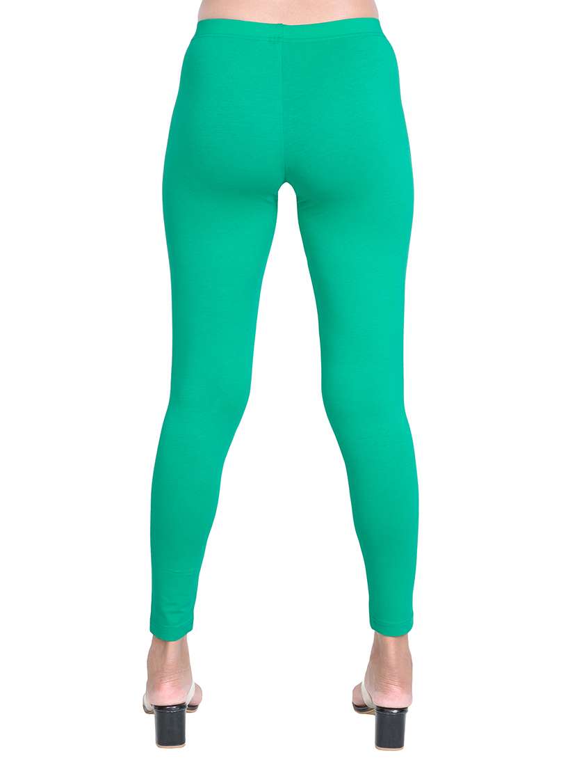 women plain mid rise ankle length leggings - 21648861 -  Standard Image - 2