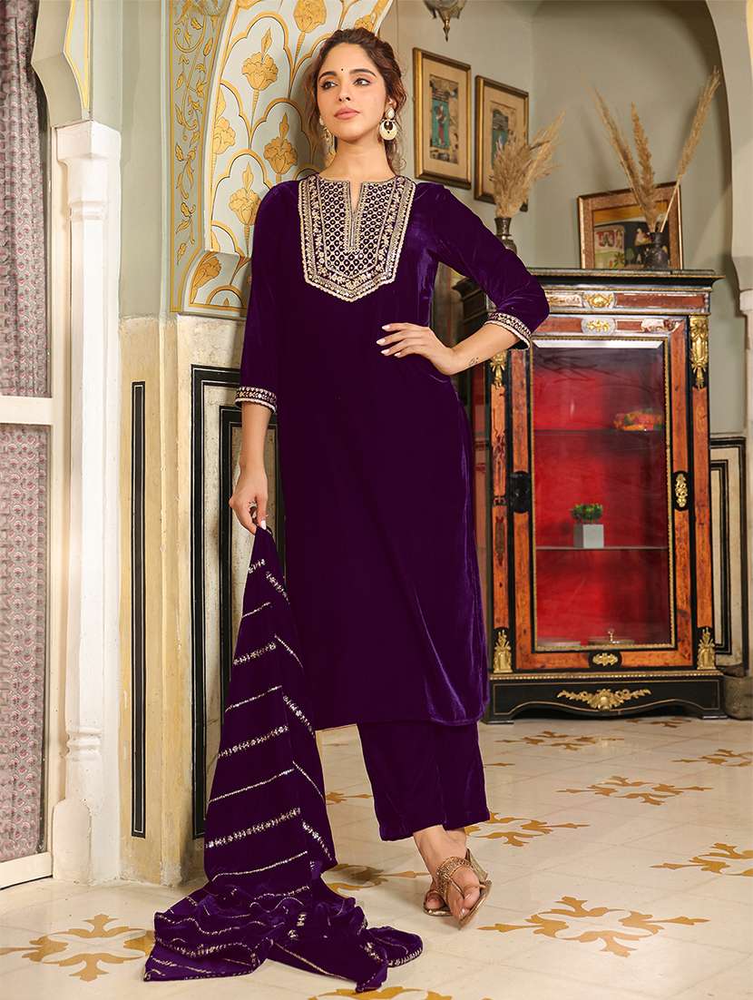 women embroidered kurta pant set with duaptta - 21648930 - Standard Image - 2