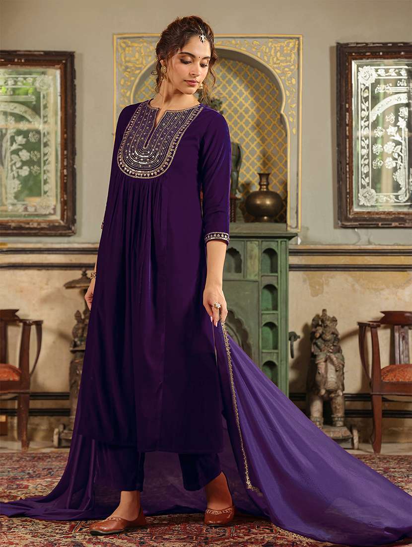 women embroidered kurta pant set with duaptta - 21648935 - Standard Image - 2