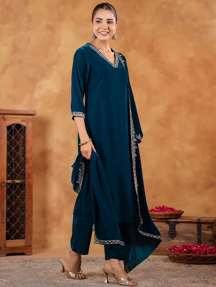 women embroidered kurta pant set with duaptta - 21648937 - Standard Image - 2