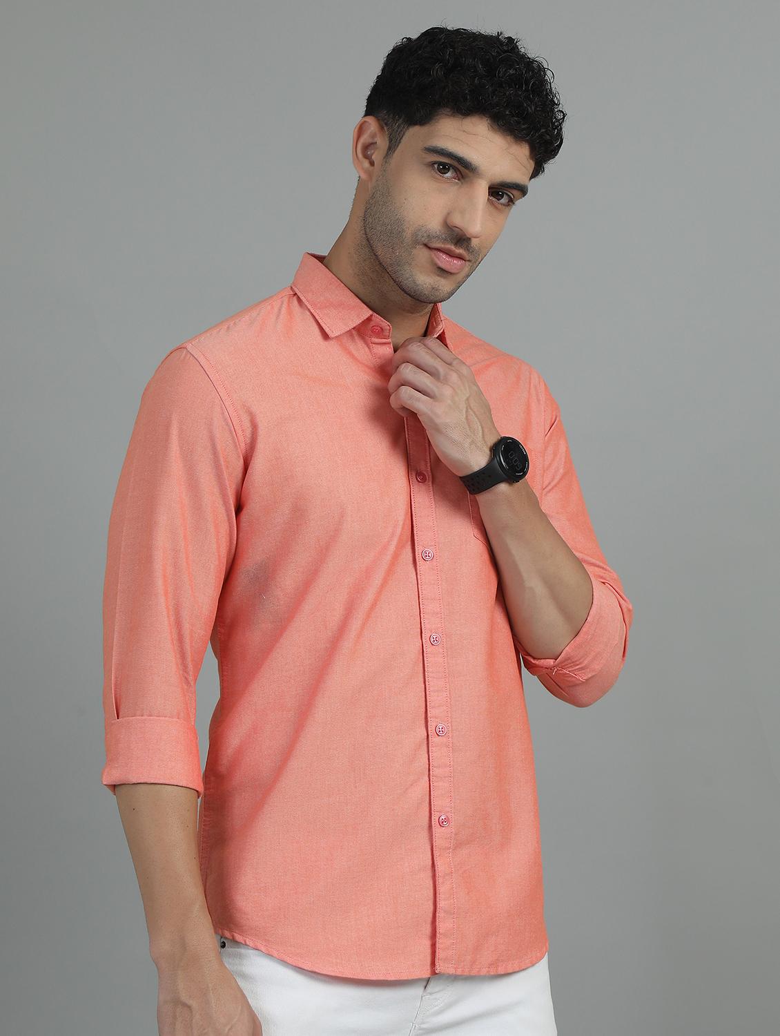 men long sleeves solid casual shirt - 21649360 - Standard Image - 2