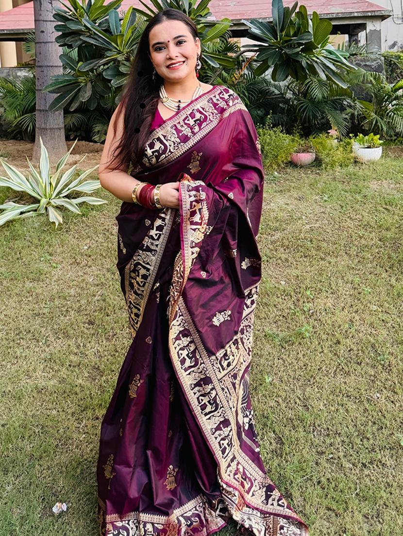 women self design baluchari saree - 21649523 -  Zoom Image - 0