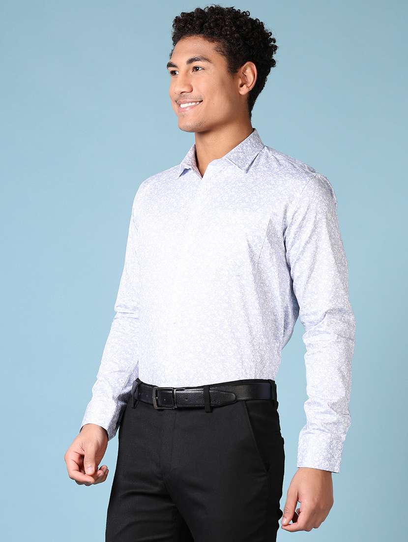 men long sleeves printed formal shirt - 21649810 - Standard Image - 2