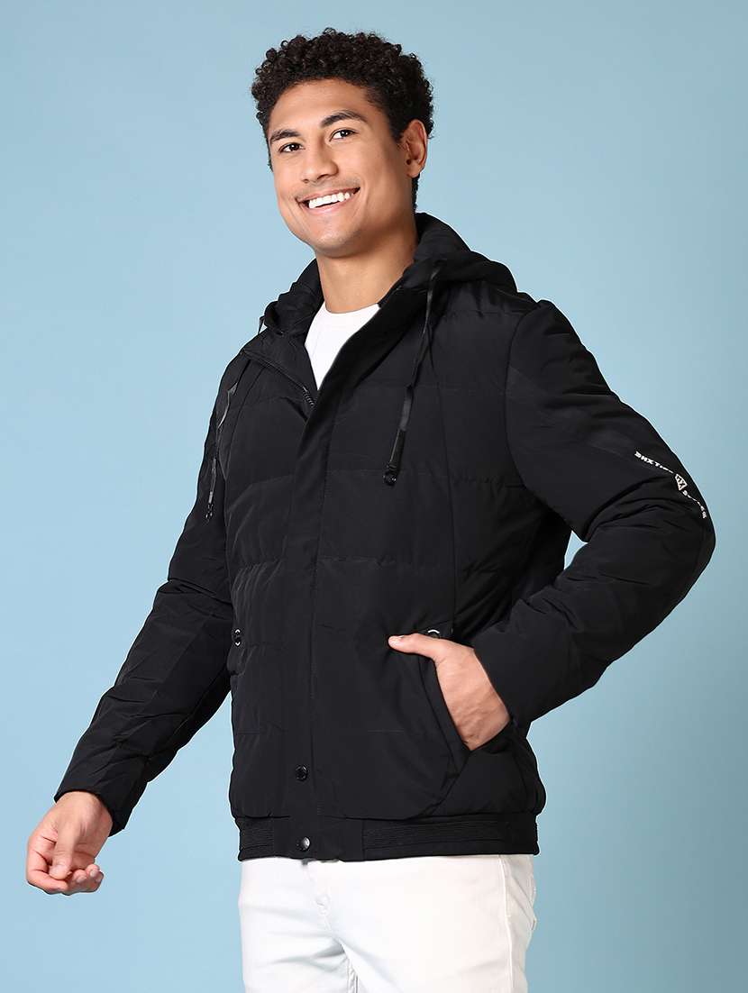 men solid long sleeve quilted jacket - 21649824 -  Standard Image - 2