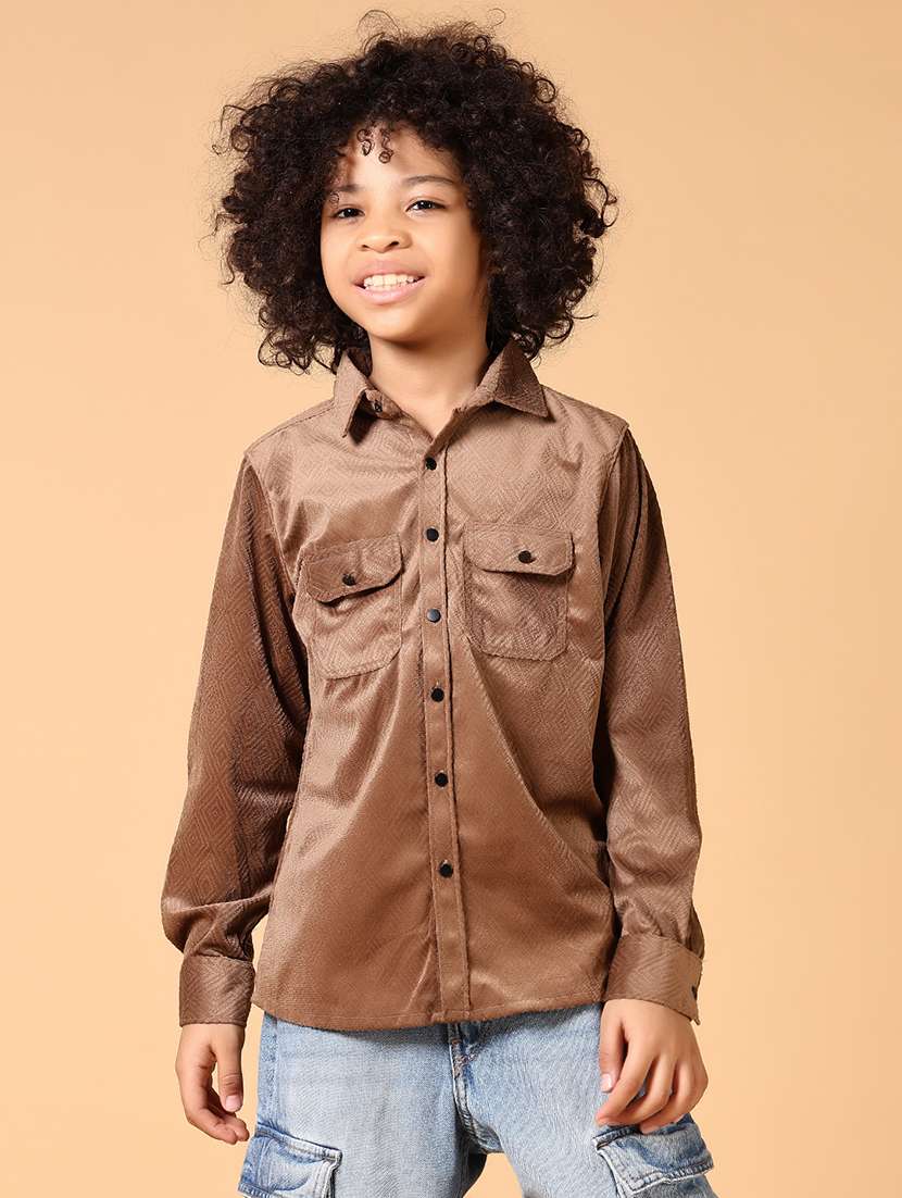 boys long sleeves solid shirt
