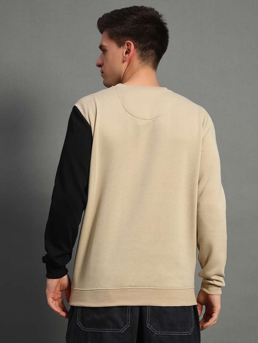 men long sleeves color block sweatshirt - 21649863 -  Standard Image - 2