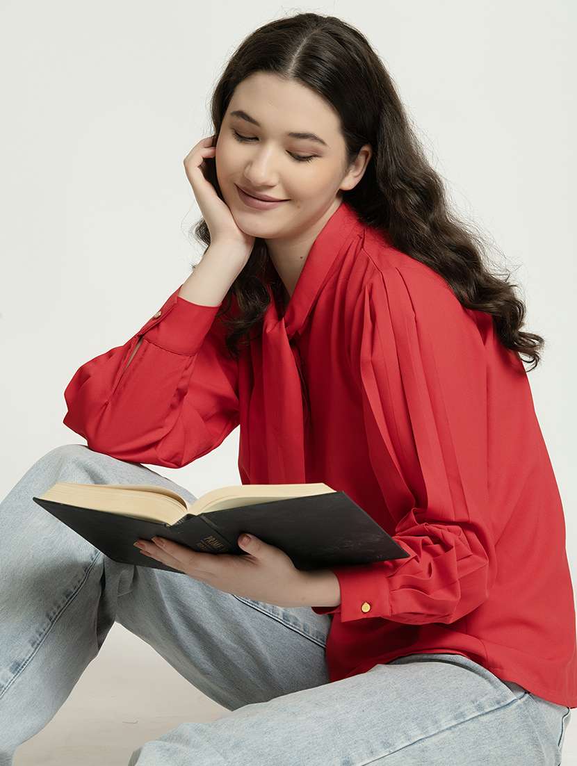 women solid boxy shirt - 21650224 -  Standard Image - 2