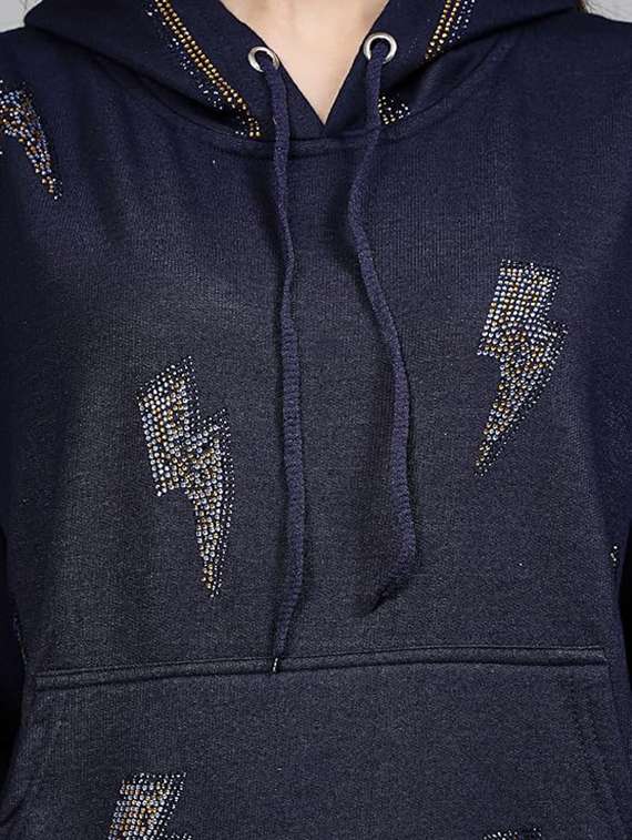 women long sleeve hooded sweatshirt - 21650246 - Standard Image - 2