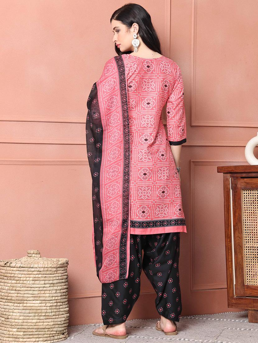 women bandhani kurta salwar set with dupatta - 21650291 - Standard Image - 2
