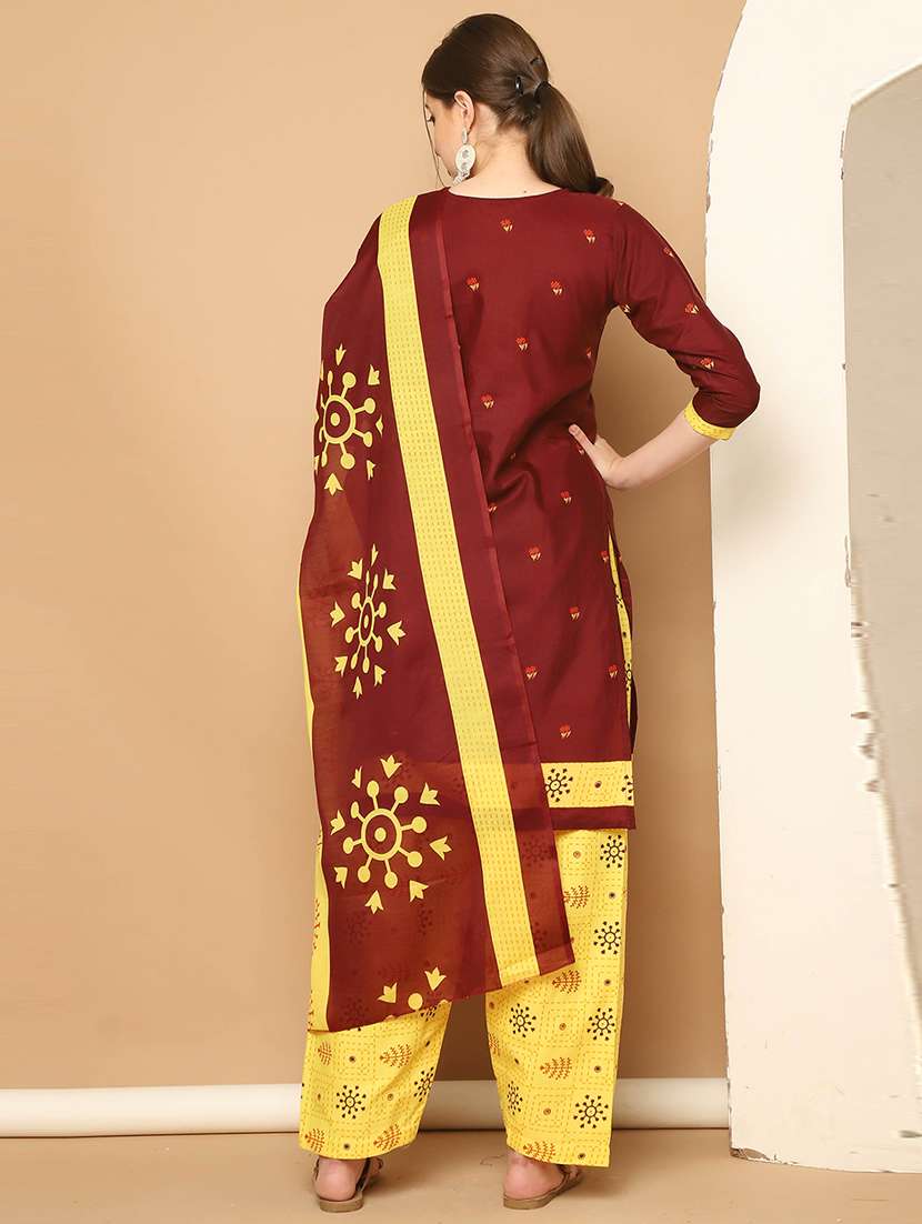women floral kurta salwar set with dupatta - 21650298 -  Standard Image - 2
