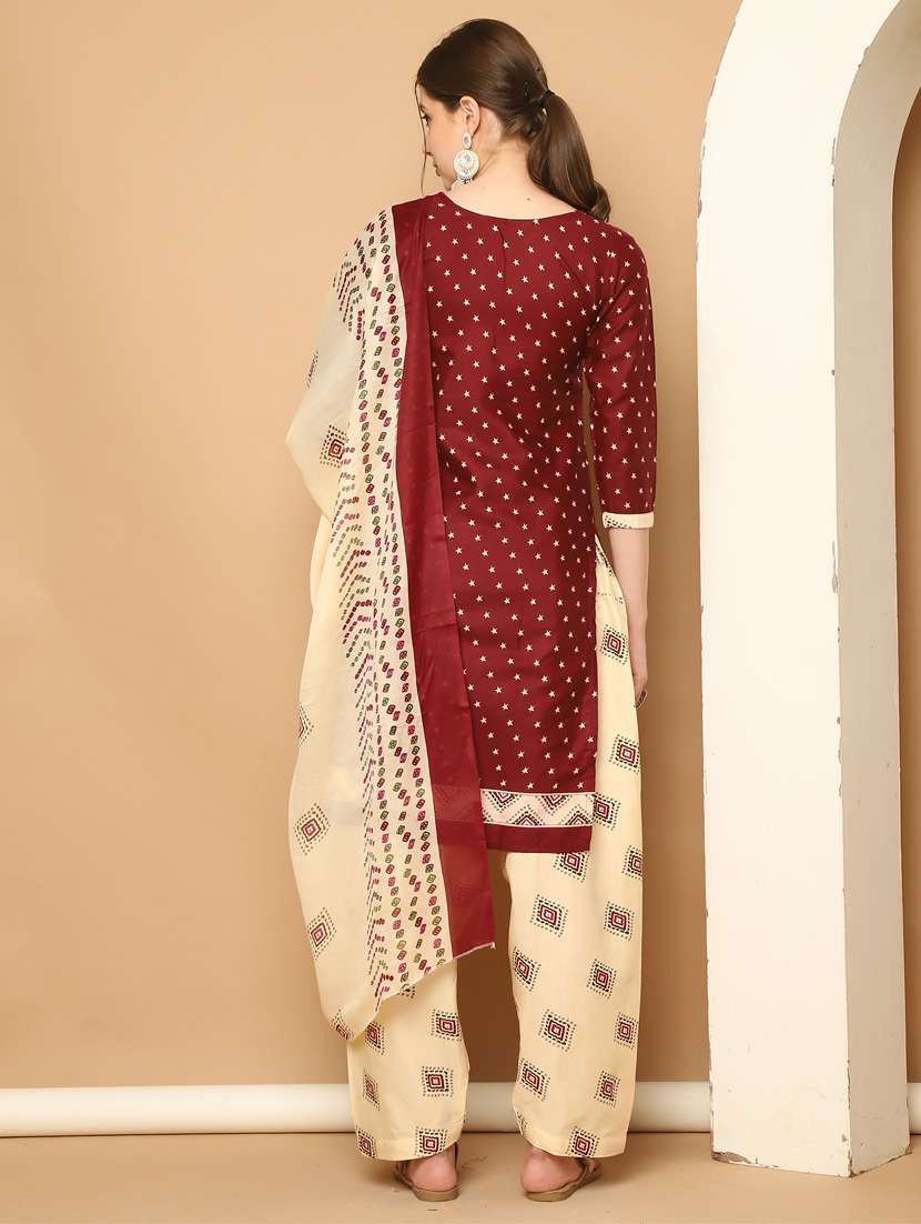 women printed kurta salwar set with dupatta - 21650303 -  Standard Image - 2