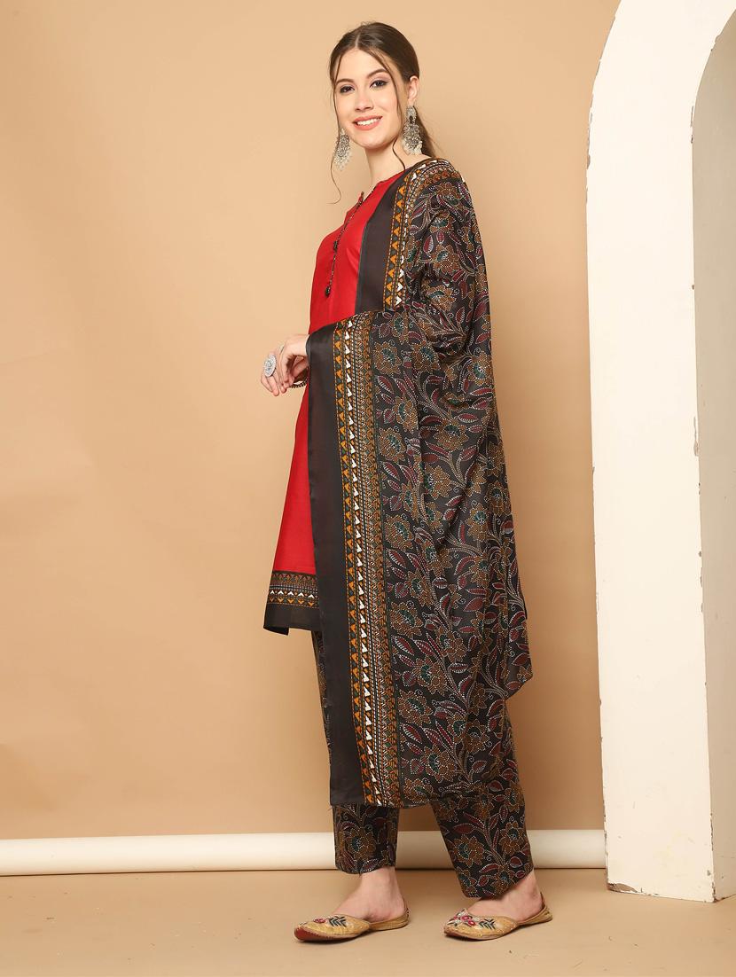 women solid kurta salwar set with dupatta - 21650308 - Standard Image - 2