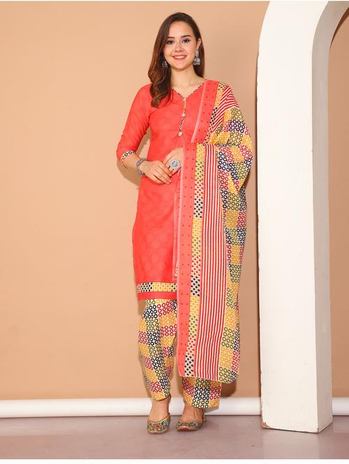 women printed kurta salwar set with dupatta - 21650319 - Standard Image - 0