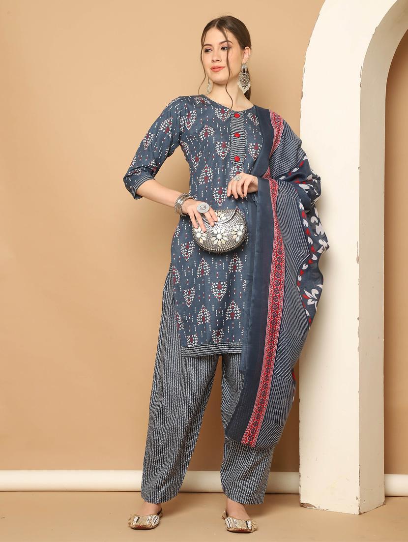 women printed kurta salwar set with dupatta - 21650322 - Standard Image - 2