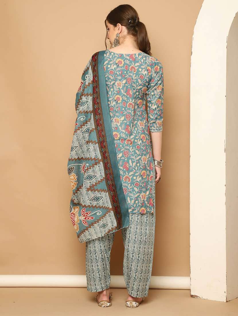 women floral kurta salwar set with dupatta - 21650326 -  Standard Image - 2