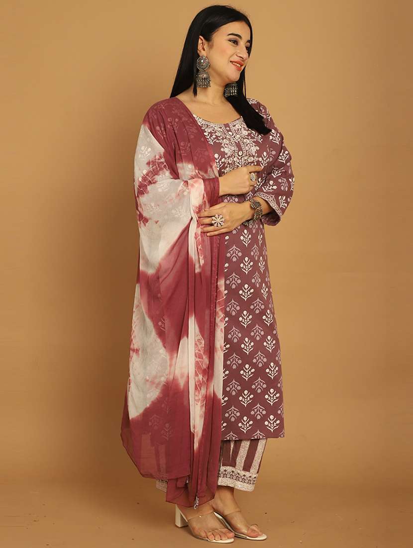 women floral kurta pant set with dupatta - 21650328 -  Standard Image - 2
