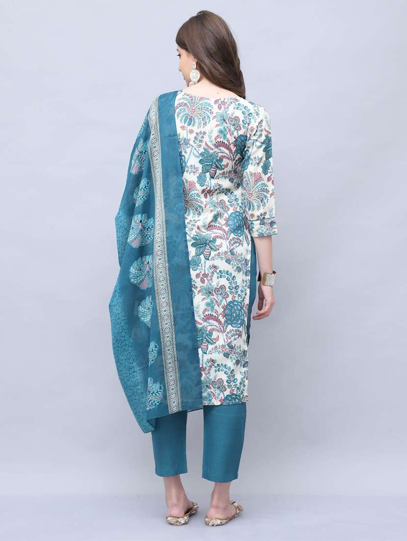 women floral kurta pant set with dupatta - 21650340 -  Standard Image - 2