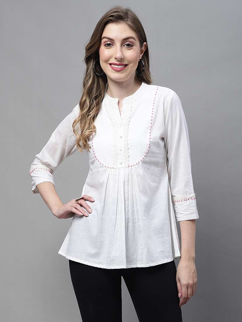 off white cotton regular tunic
