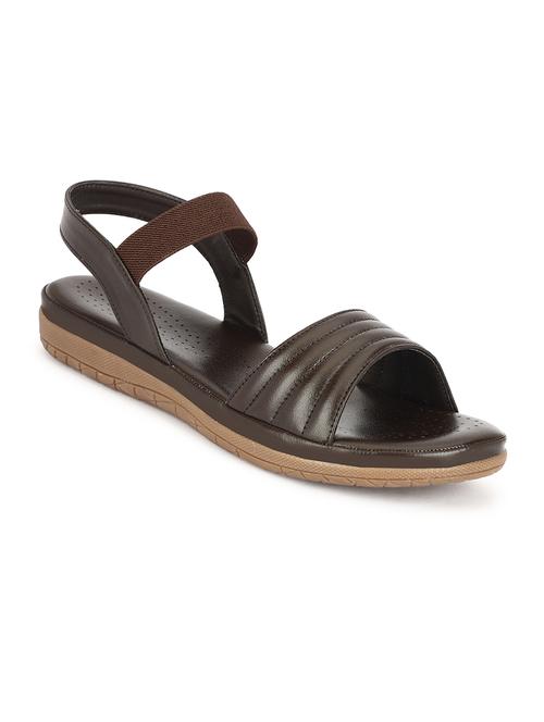 women brown back strap sandal - 21650580 -  Standard Image - 0