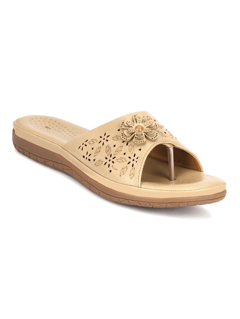 women beige slip on sandal - 21650581 -  Zoom Image - 0