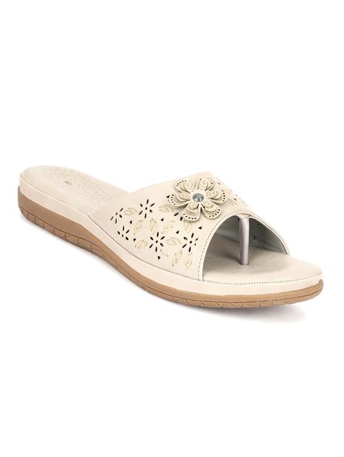 women beige slip on sandal - 21650582 -  Standard Image - 0