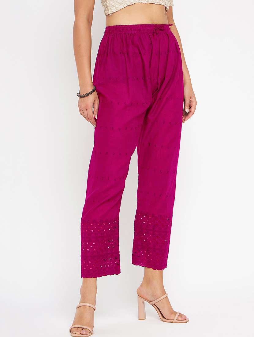 women mid rise solid tapered pant - 21650727 -  Standard Image - 2