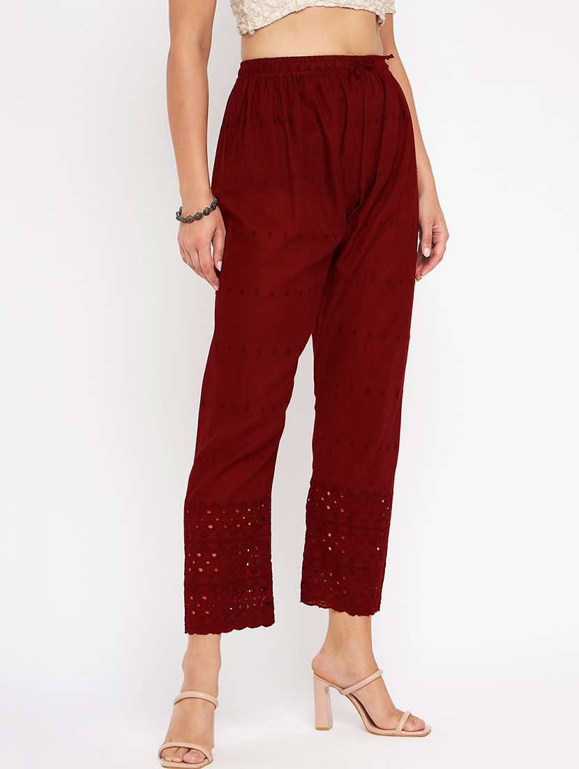 women mid rise solid tapered pant - 21650728 -  Standard Image - 2