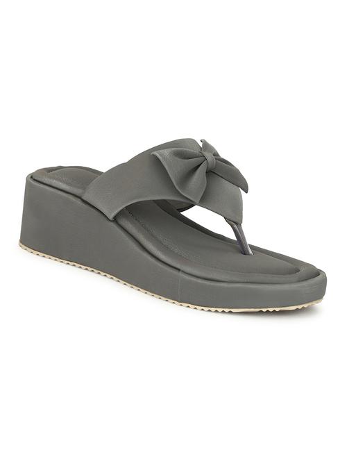 women grey solid wedge - 21650749 - Standard Image - 0