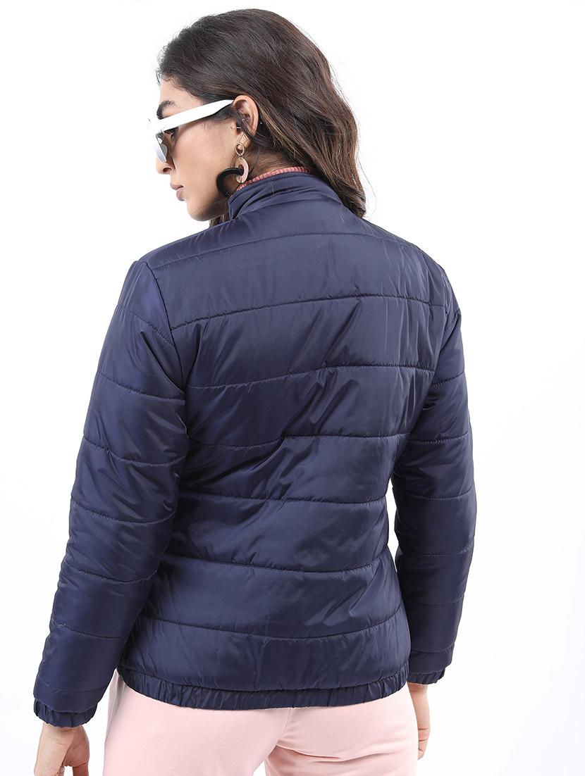 women solid long sleeves quilted jacket - 21650979 - Standard Image - 2