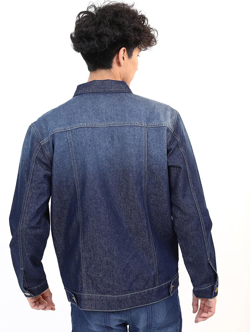 men solid long sleeve denim jacket - 21651023 - Standard Image - 2