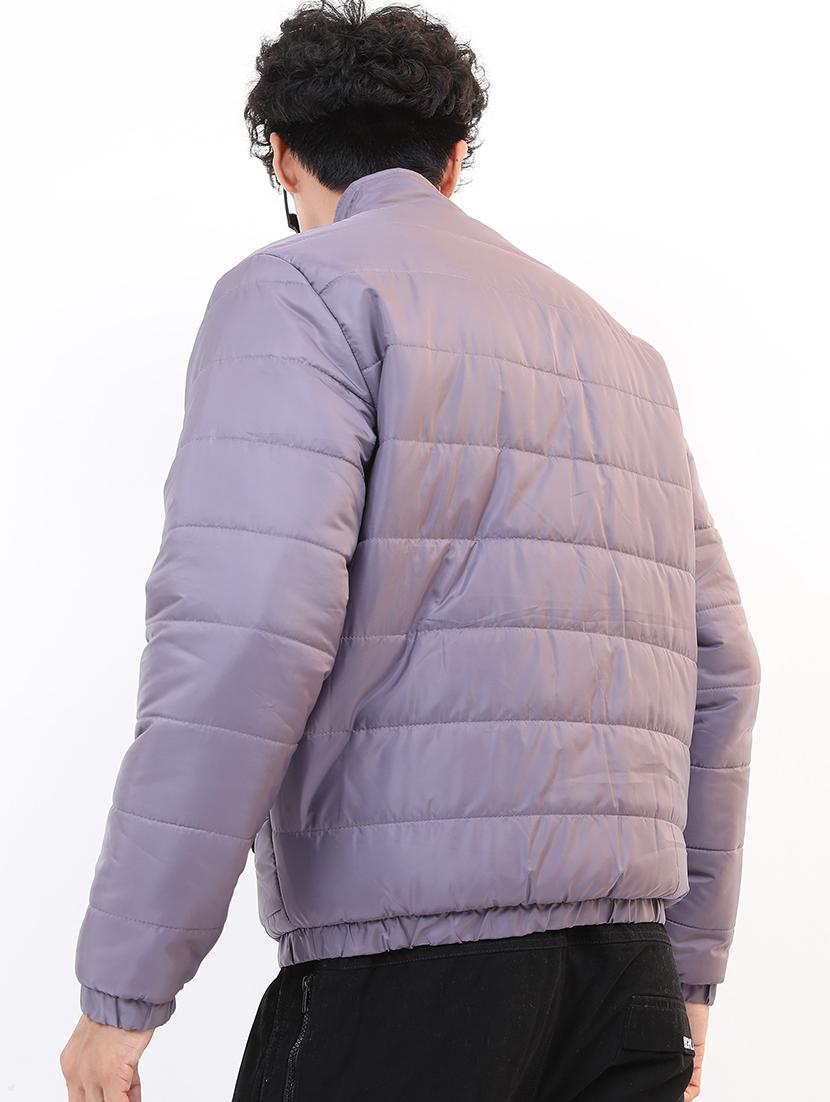 men long sleeves solid quilted jacket - 21651037 - Standard Image - 2