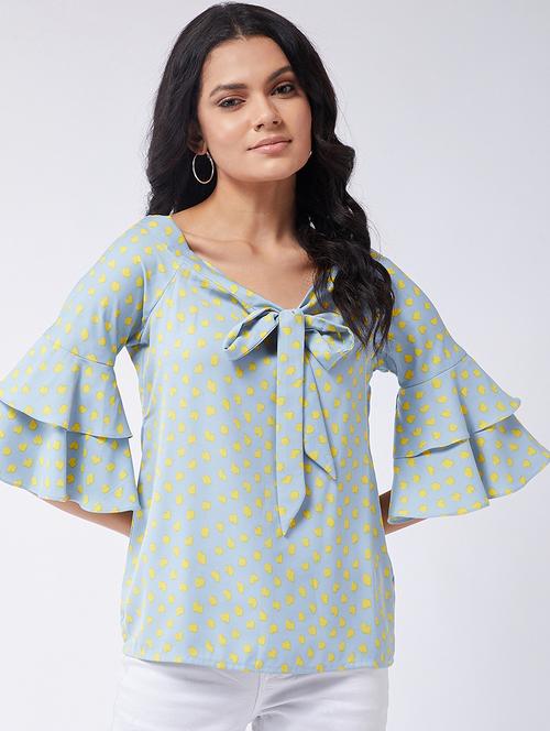 women printed bell sleeves regular top - 21651123 -  Standard Image - 0