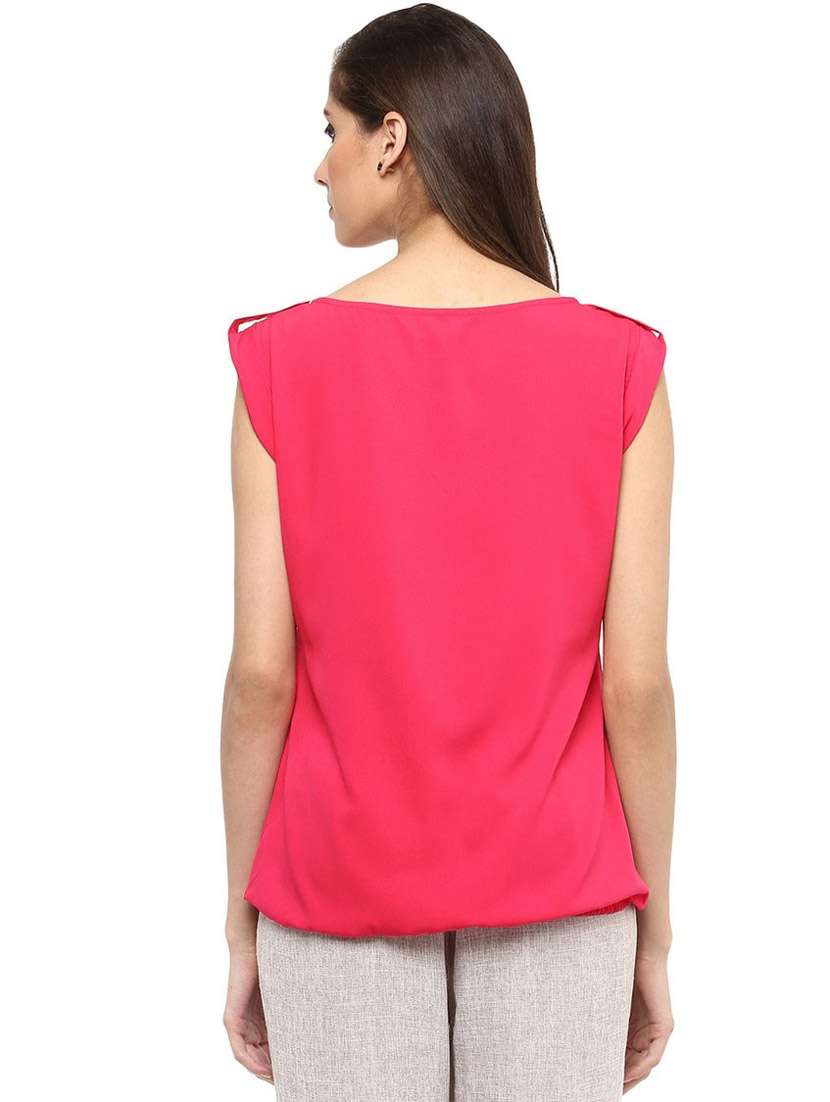 women solid sleeveless regular top - 21651134 - Standard Image - 2