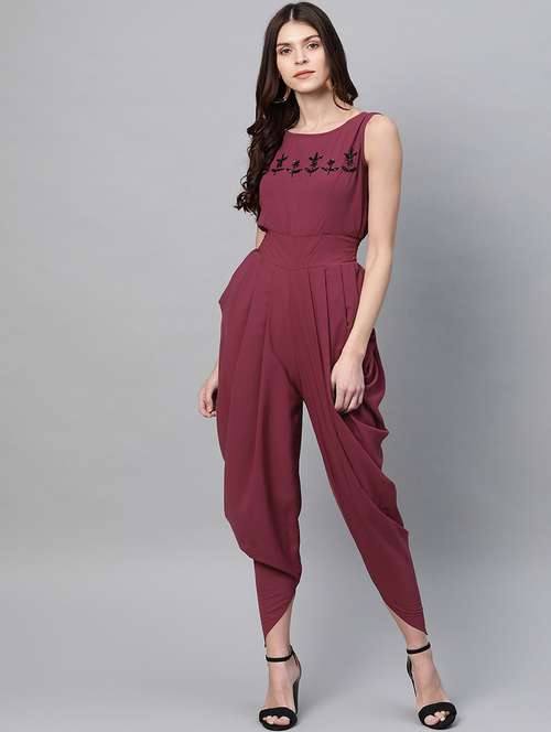 women embellished full length jumpsuit - 21651193 - Standard Image - 0