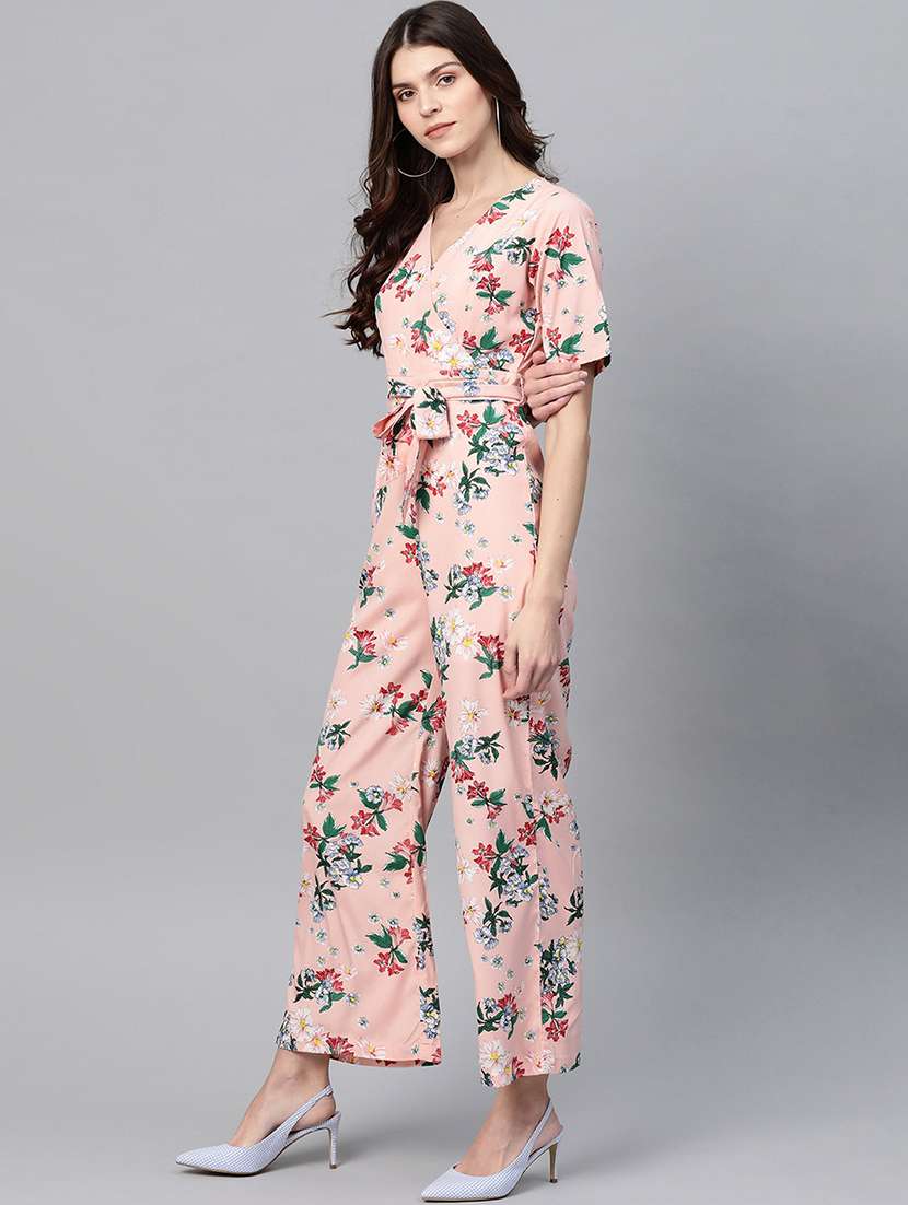 women printed full length jumpsuit