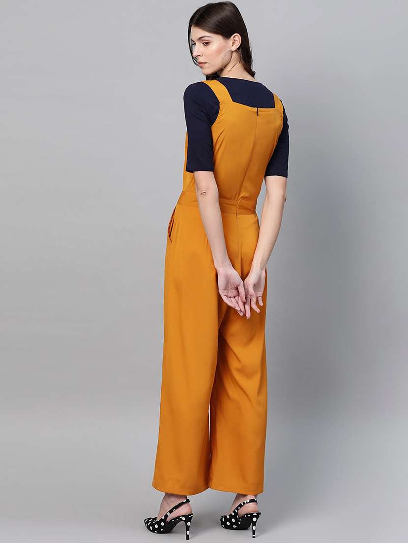 women solid full length jumpsuit with t-shirt - 21651202 -  Standard Image - 2
