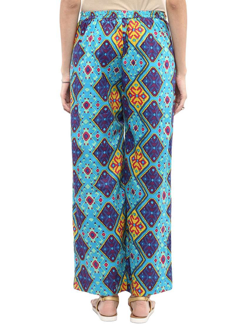 women printed mid rise relexed fit trouser - 21651212 -  Standard Image - 2