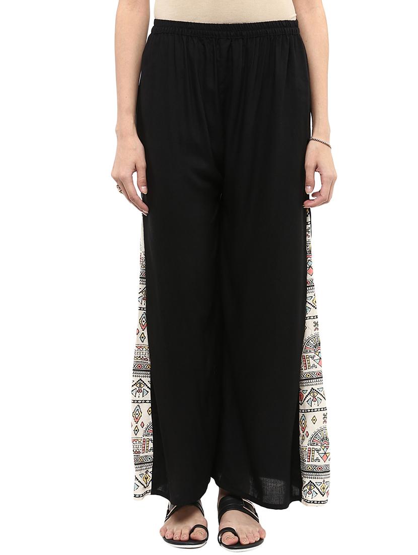 women printed mid rise relexed fit trouser - 21651215 -  Zoom Image - 0