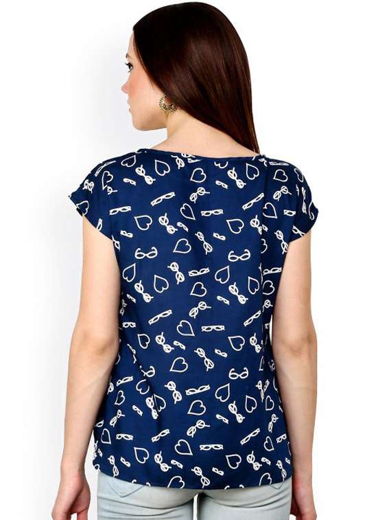 women color block short sleeve regular top - 21651252 -  Standard Image - 2