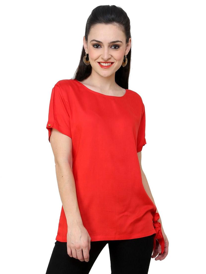 women solid short sleeves regular top - 21651313 -  Zoom Image - 0
