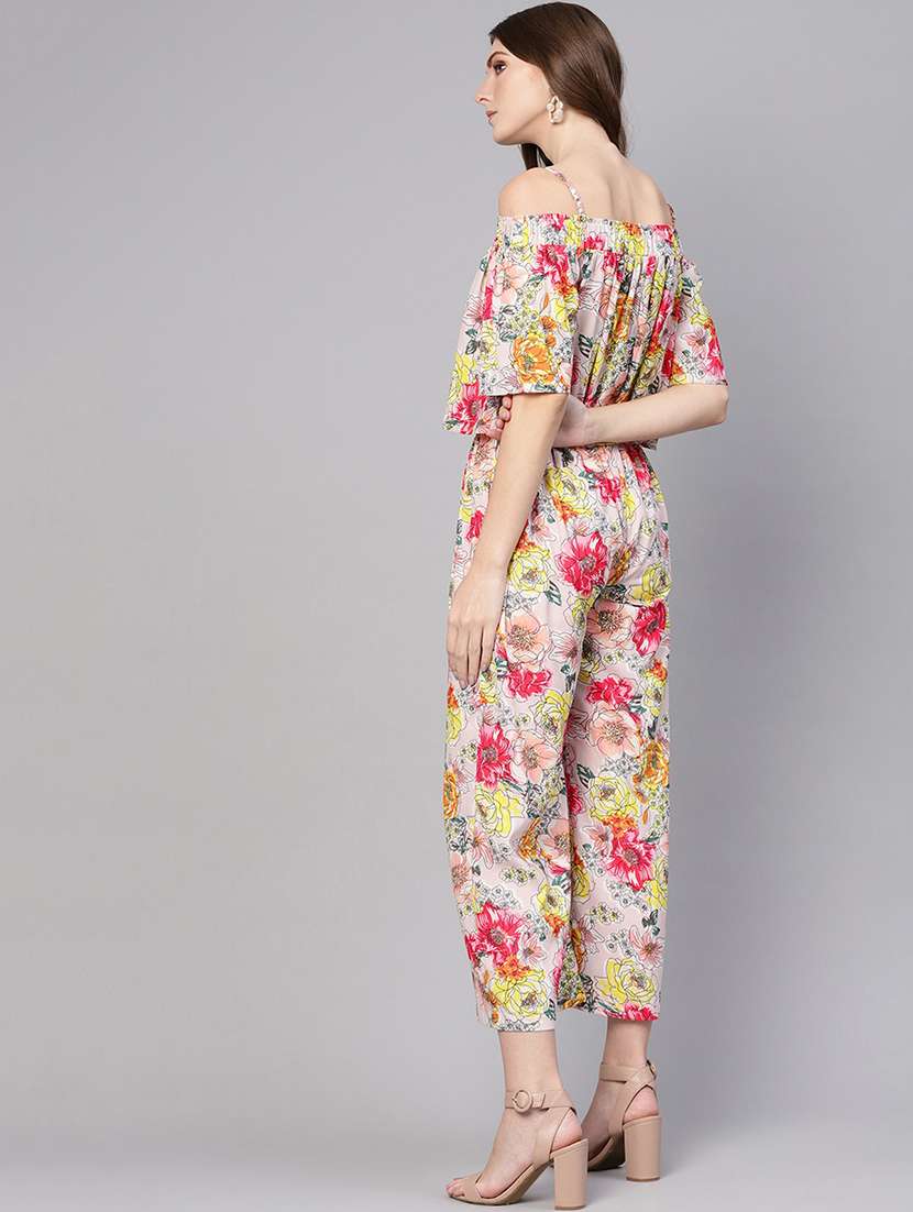 women printed full leg jumpsuit - 21651410 - Standard Image - 2