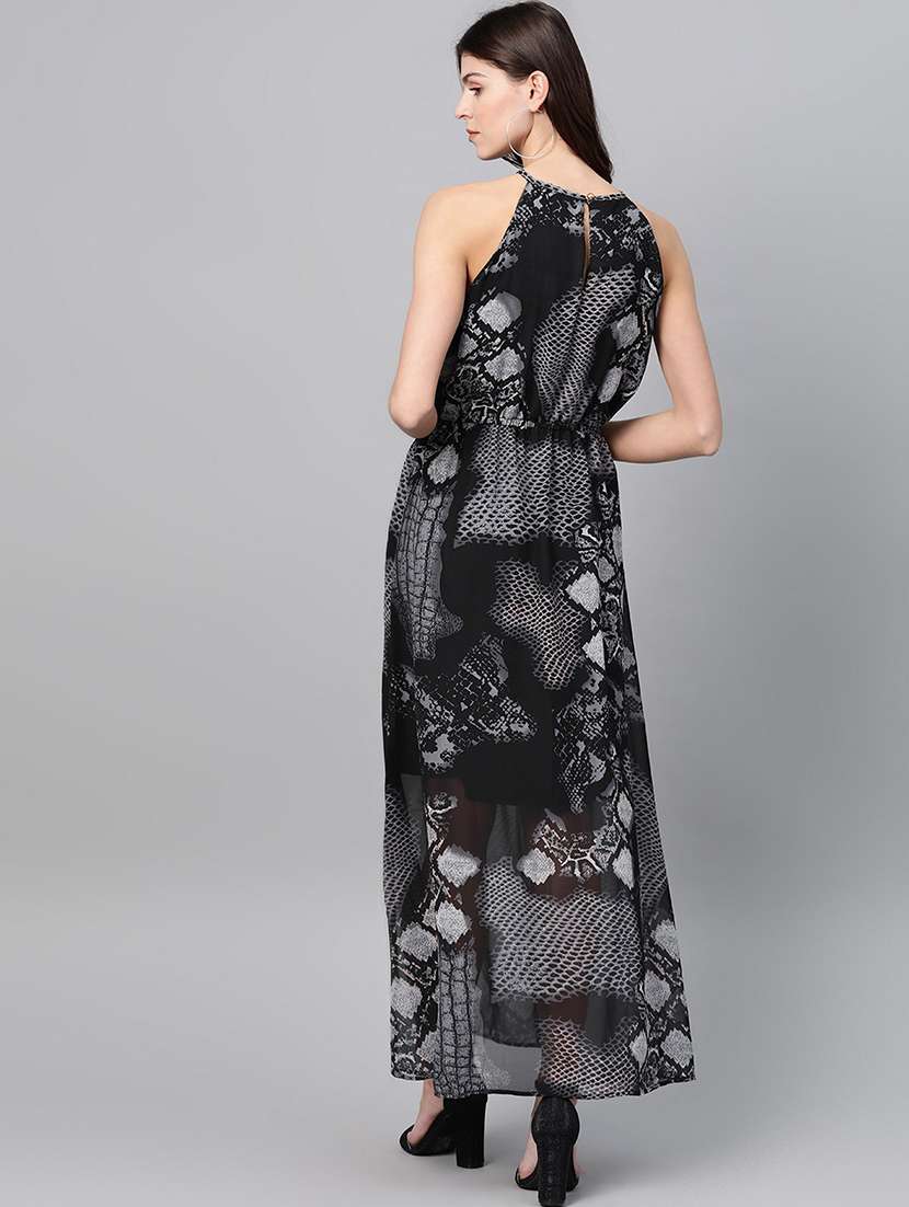Women Printed Halter Neck A-line Dress - 21651496 -  Standard Image - 2