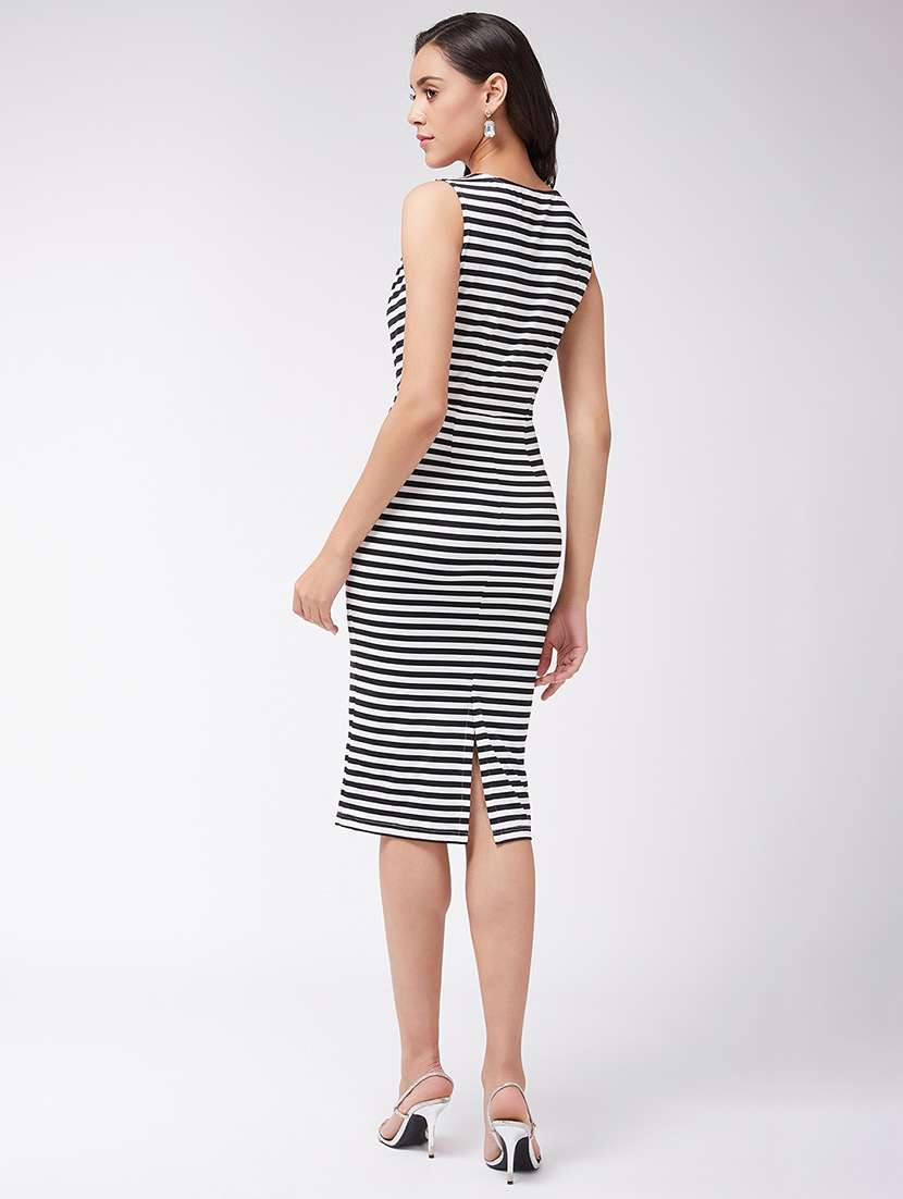women striped sleeveless bodycon dress - 21651518 -  Standard Image - 2