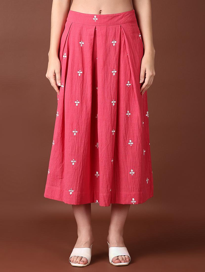 women mid rise printed pleated skirt - 21651532 -  Zoom Image - 0
