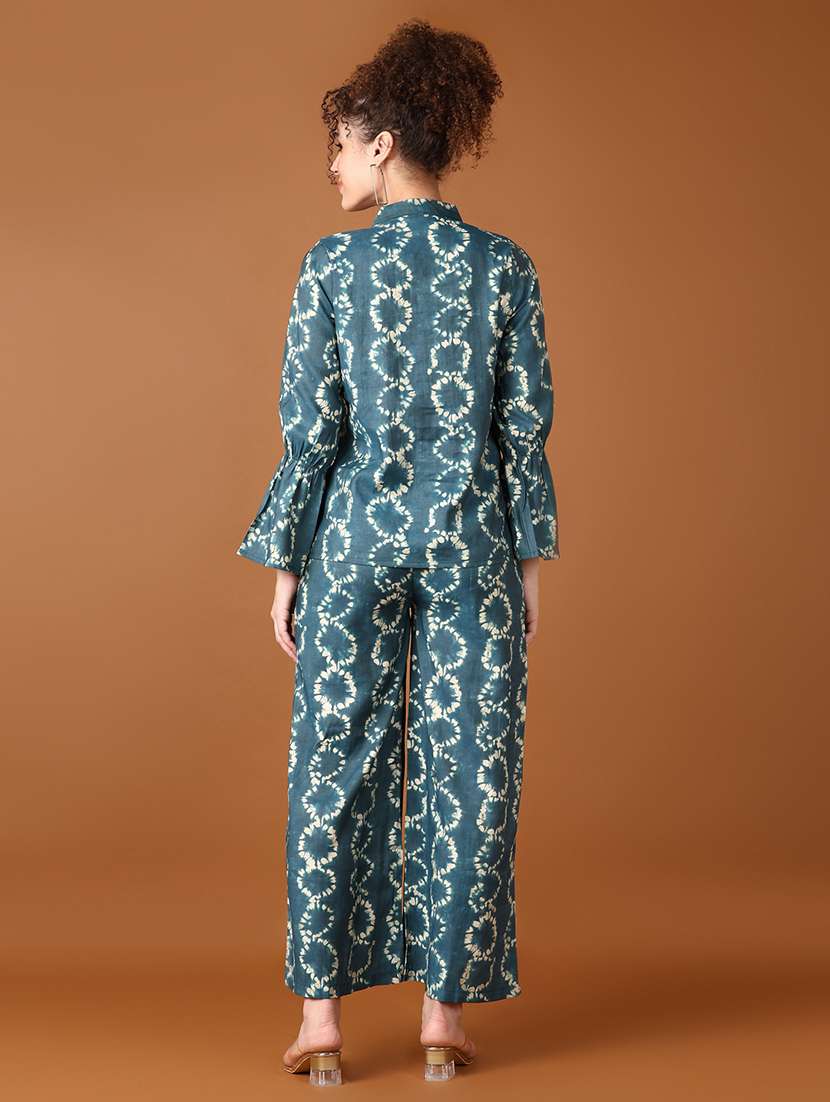 women printed top and trouser co-ord set - 21651535 -  Standard Image - 2