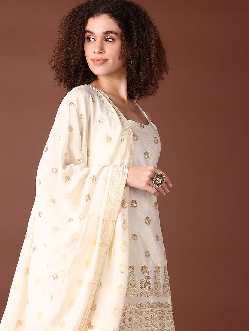 women off white kurta sharara set with dupatta - 21651541 -  Standard Image - 2