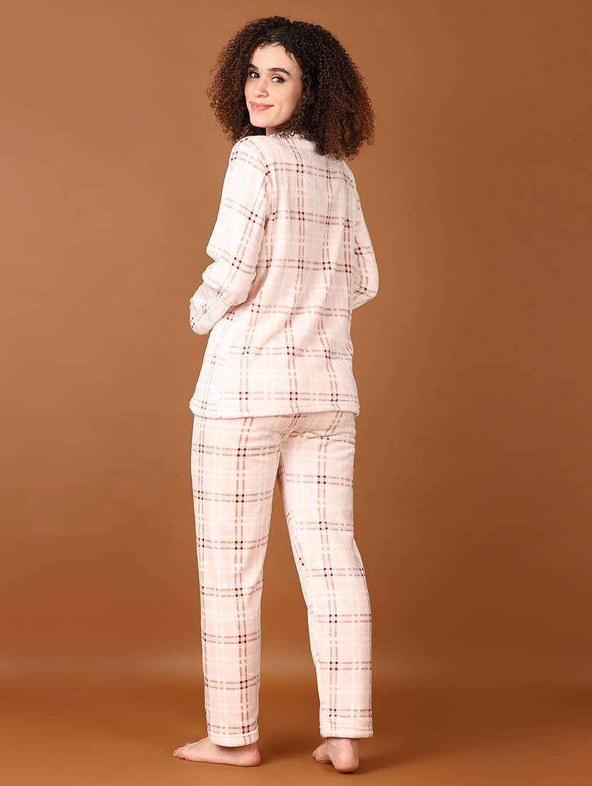 women checkered nightwear pyjama set - 21651602 -  Standard Image - 2