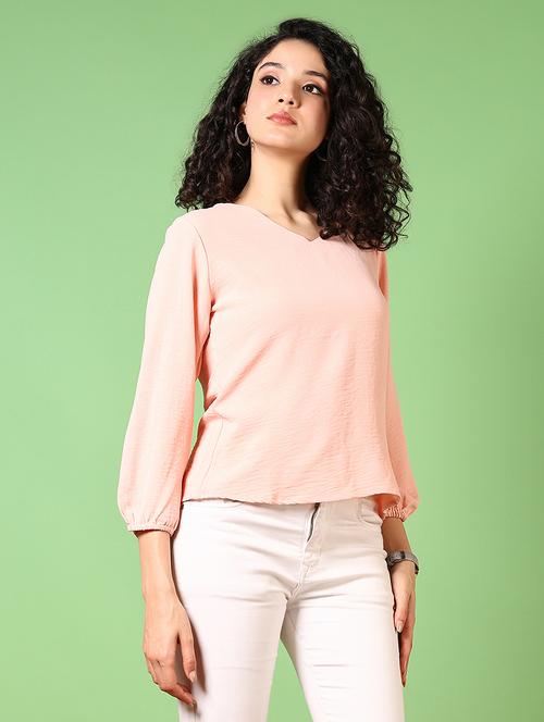 women solid long sleeves regular top - 21651627 - Standard Image - 0