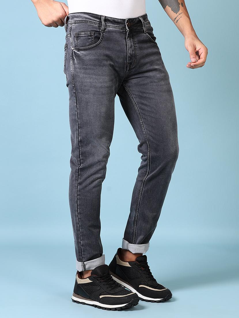 men mid rise plain slim fit jeans - 21651629 - Standard Image - 2